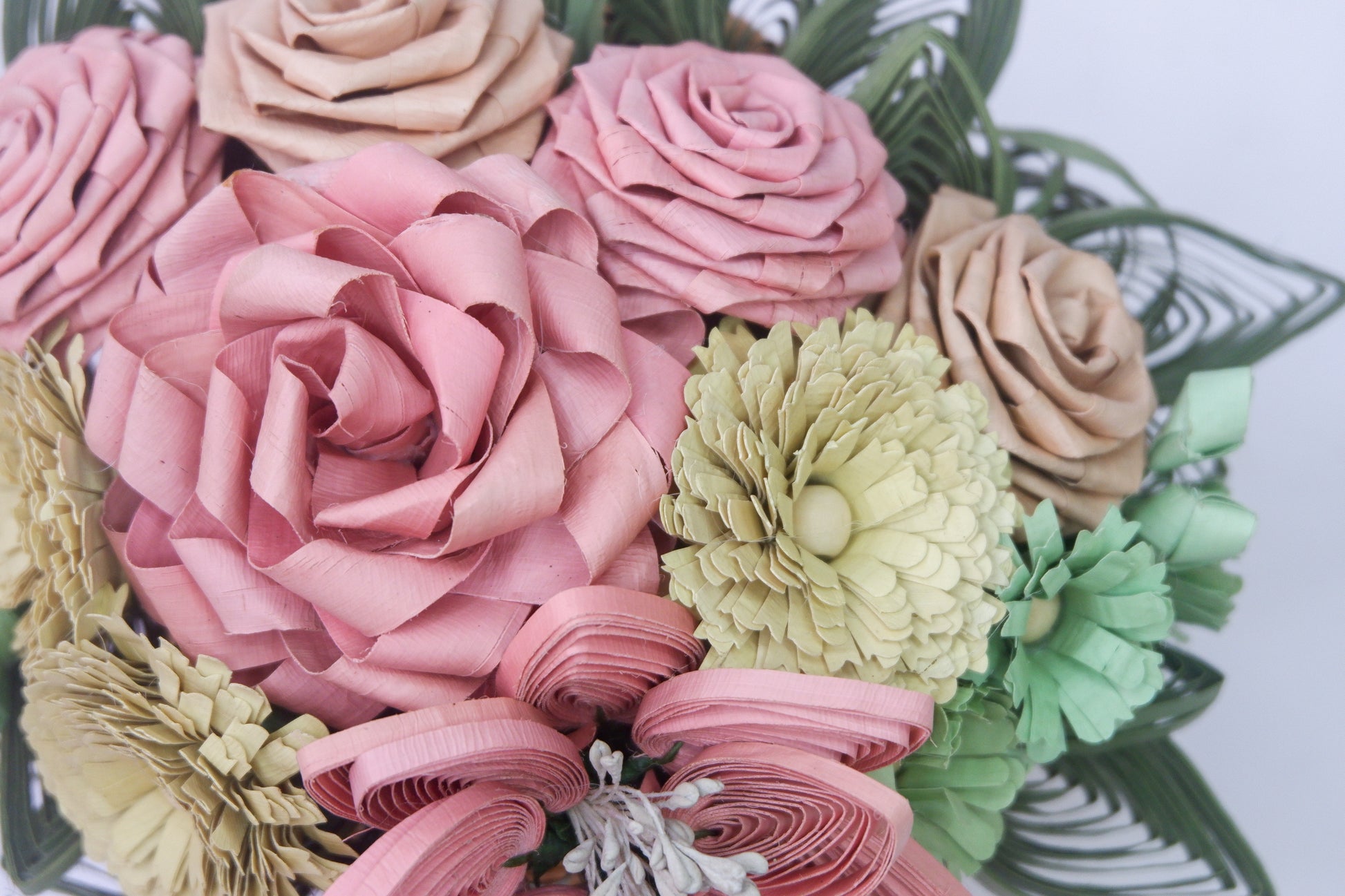 Marikit - abaniko bouquet with blush pink roses